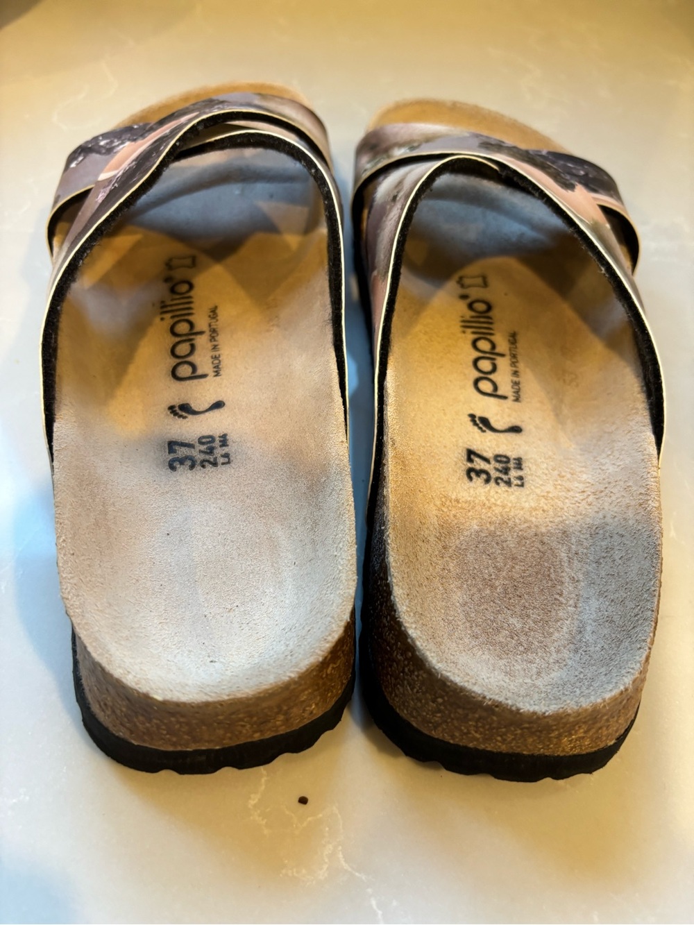 Criss Cross Abstract Print Sandals EU 37 US 6-6.5  papillio - Picture 4 of 12